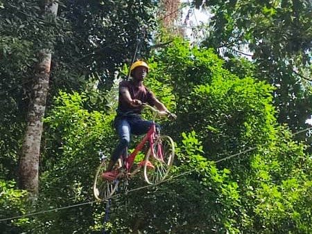 Sky biking at The Address Resort