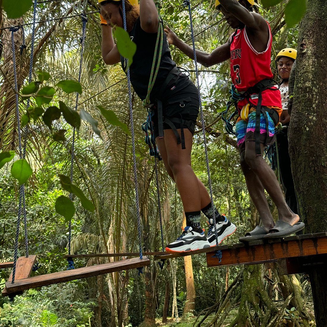 Zipline launch deck at The Address Resort